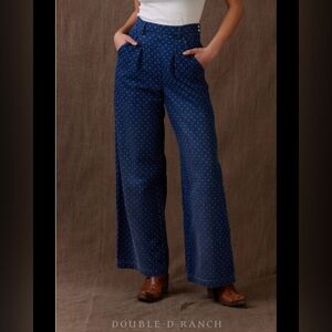 DOUBLE D RANCHWEAR CIRCLE DOT HERD PANT Size 6 NWOT